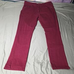 Ethanol Burgundy Straight-Leg Pants